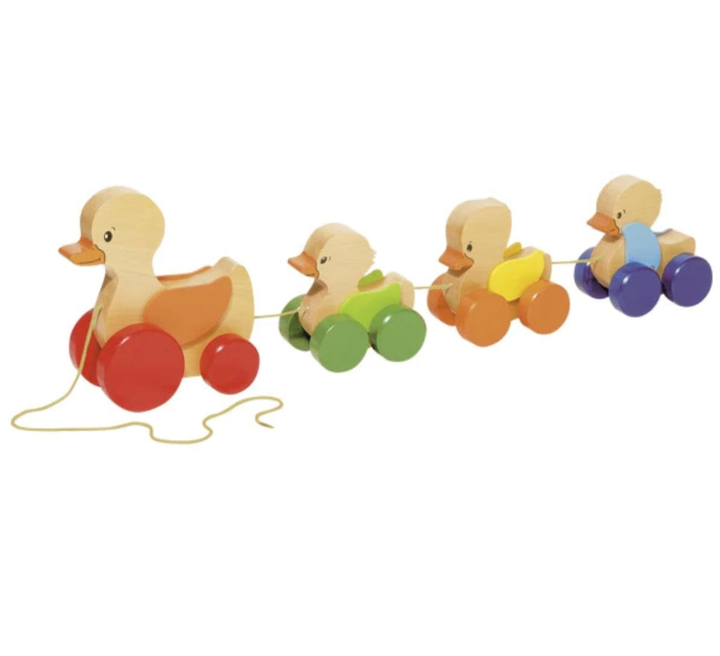 Goki Pull Along Duck Family - Andnest.com