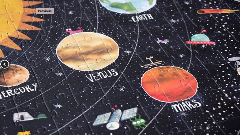 Discover The Planets Puzzle - A glow in the dark puzzle 200 pieces - Andnest.com