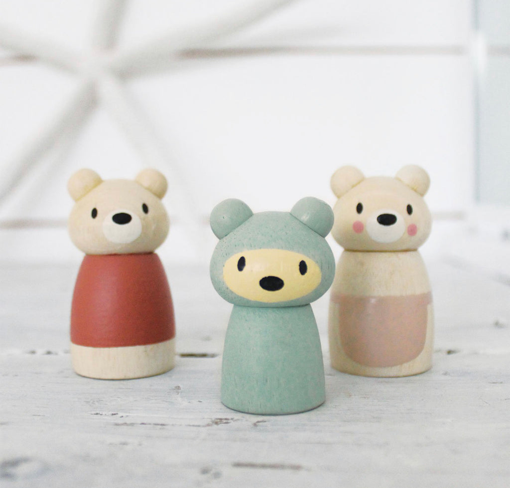 Wooden Bear Family Set - Andnest.com