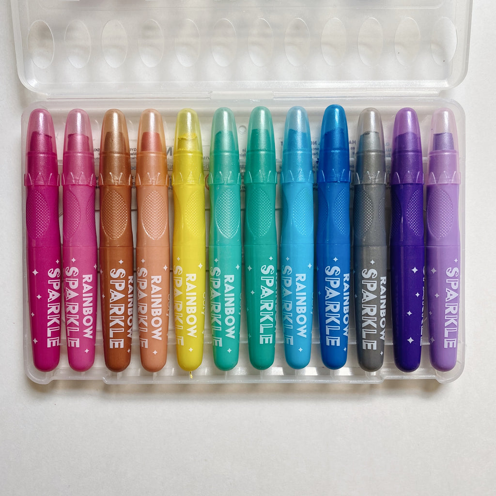 Rainbow Sparkle Metallic Watercolor Gel Crayons - Andnest.com