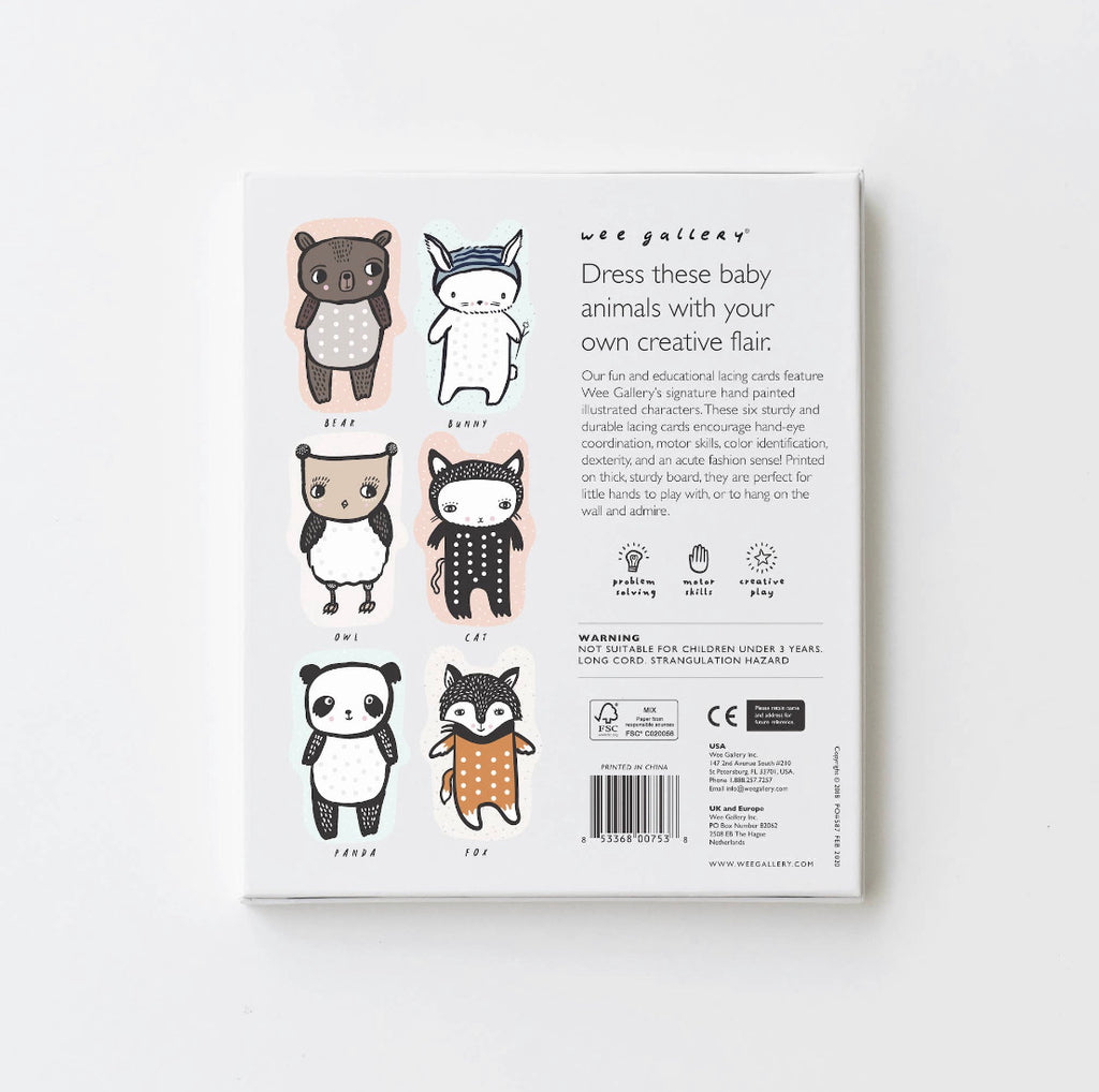 Lacing Cards Baby Animals - Andnest.com