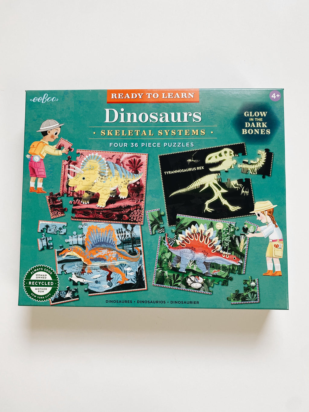 Dinosaurs Ready To Learn FOUR 36 Piece Puzzles - Andnest.com