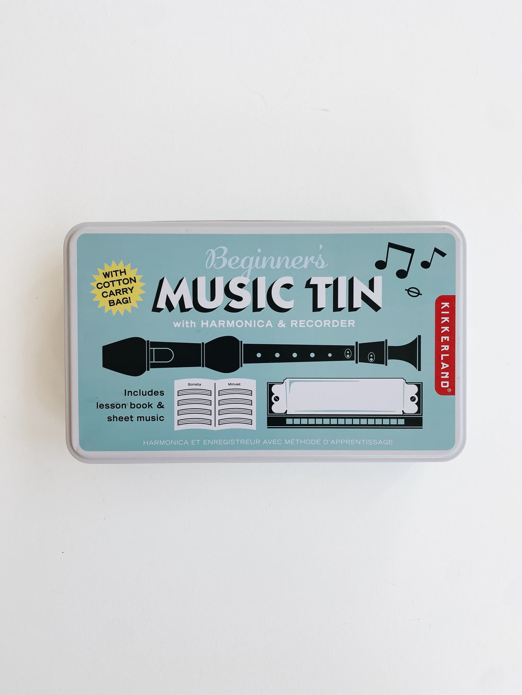 Music Tin with Harmonica & Recorder - Andnest.com