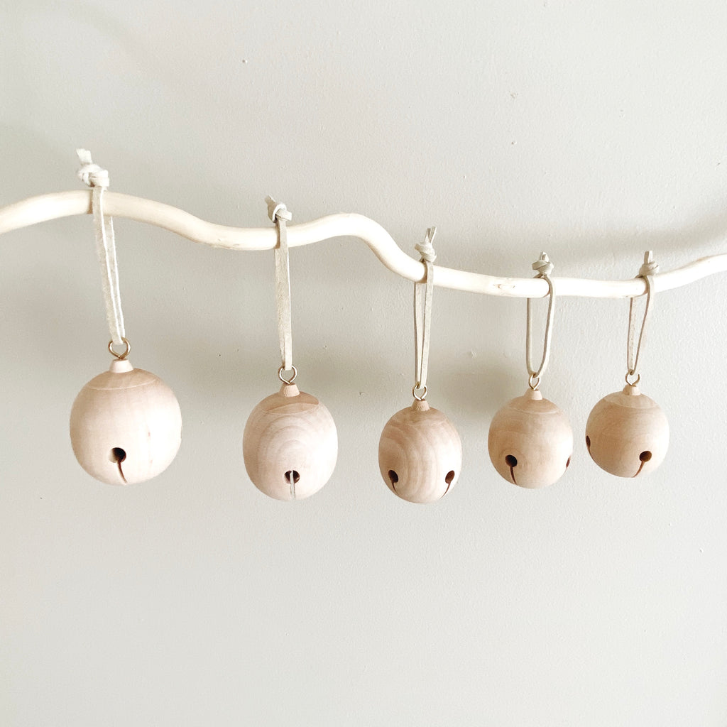 Wooden Jingle Bell Ornaments - A Single Bell - Andnest.com